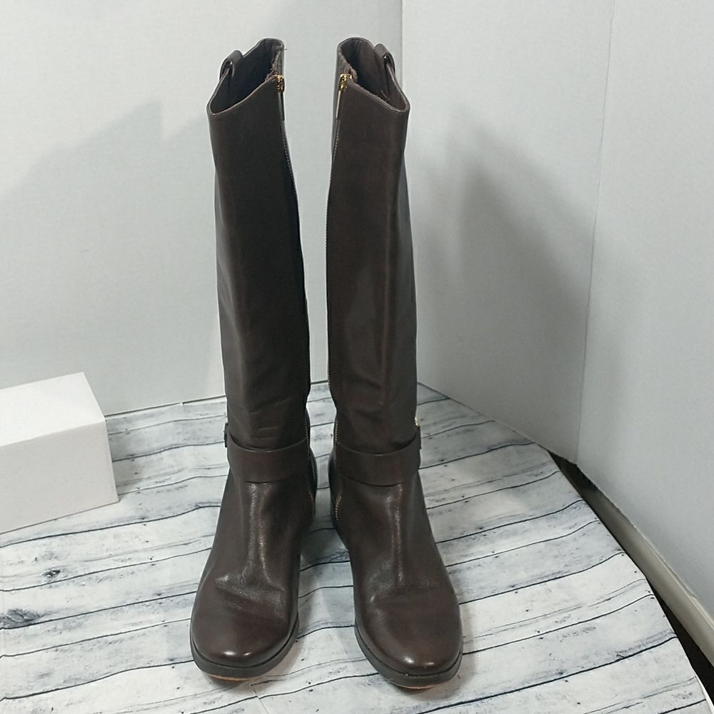 Michael Kors Dark Brown Riding Boots SZ 9.5M - Picture 3 of 10